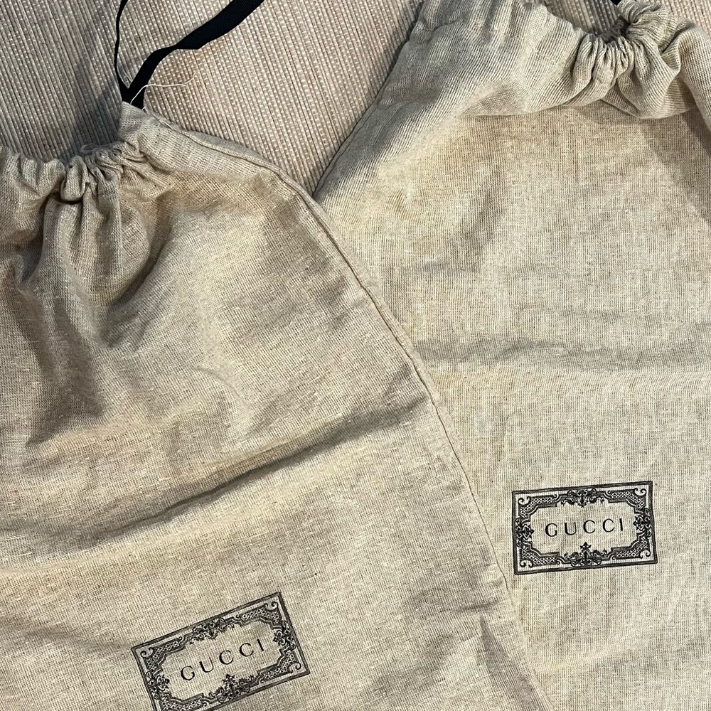 Gucci Tan Fabric Dust Bags